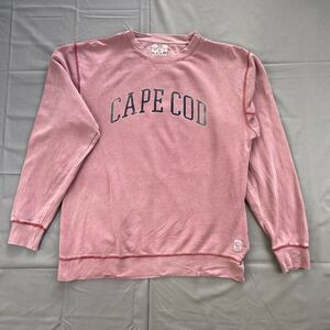 Cuffy's Men's L Pink Cape Cod Ocean Walk Long Sleeve Cotton Shirt T-shirt 100